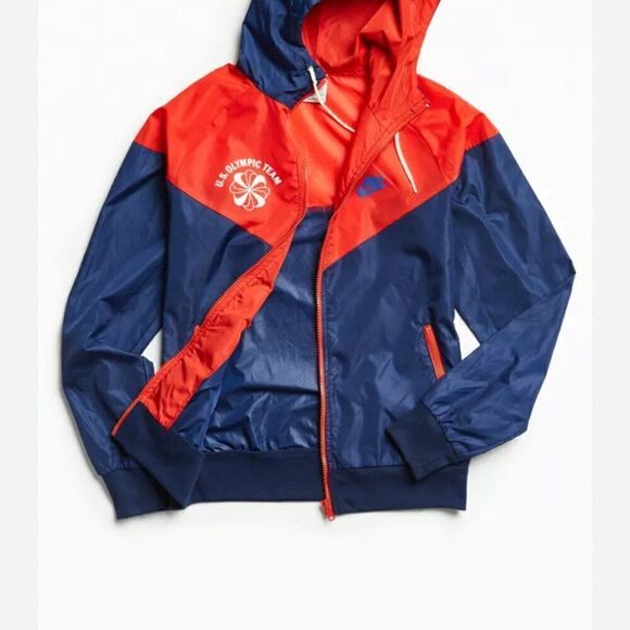 NIKE Sportswear Vintage US Olympic Team Pinwheel Windbreaker Jacket Size M VTG - Picture 1 of 10
